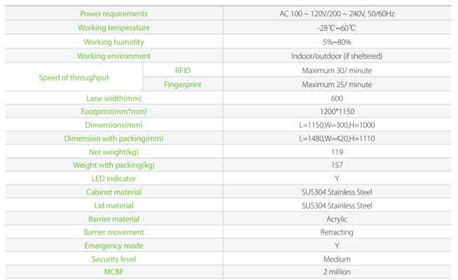 cong flap barrier zkteco fbl2000 3