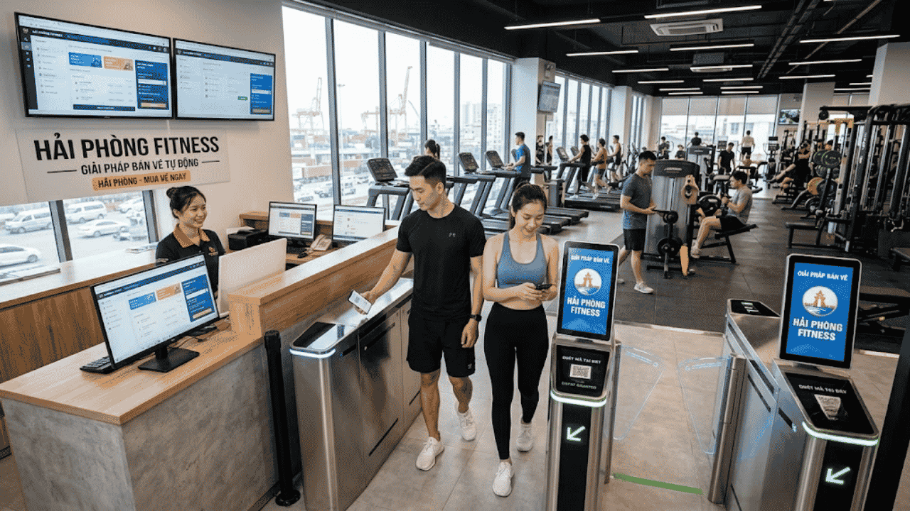 Giải Pháp Bán Vé Phòng Gym Hải Phòng: Chống Tập Chui, Quản Lý Từ Xa Đột Phá 1 phòng gym tại hải phòng